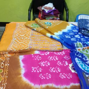 Batik silk fabric