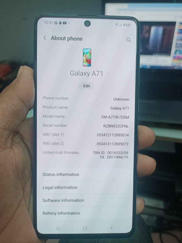 Used Samsung Galaxy A71